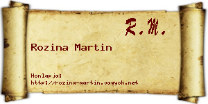 Rozina Martin névjegykártya