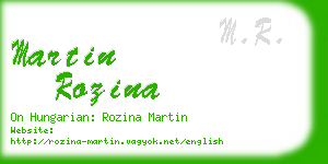 martin rozina business card